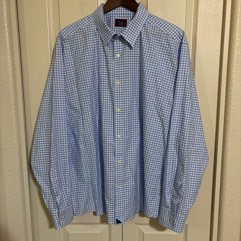 UNTUCKit Performance Button Shirt men’s XXL / 2XL Blue Long Sleeve